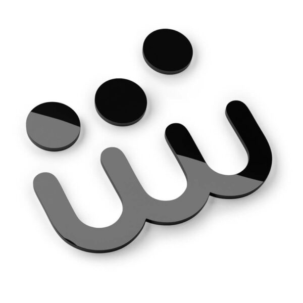 Logo 3d metacrilato negro