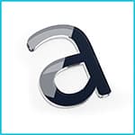 Letras para pared de metacrilato transparente con trasera de vinilo