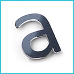 Letras para pared de metacrilato transparente con frente de vinilo